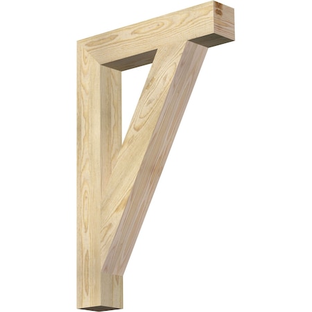 Ekena Millwork Traditional Block Rough Sawn Bracket, Douglas Fir, 4"W x 22"D x 34"H BKT04X22X34TRA05RDF